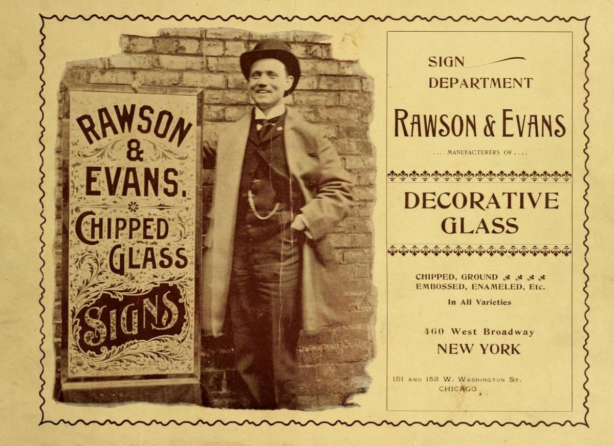 THE MOST BEAUTIFUL AND DECORATIVE OF ALL GLASS ADVERTISING SIGNS – The ...