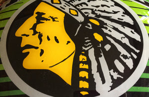 INAUGURAL GILLCO™ APACHE BEER PORCELAIN REVERSE ON GLASS (ROG) GLOBES