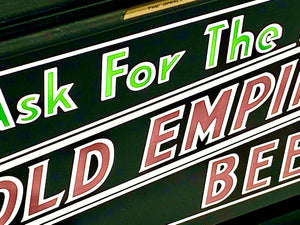 OLD EMPIRE BEER CRYSTAL MANUFACTURING ILLUMINATED SIGN