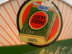 INAUGURAL GILLCO™ LUCKY STRIKES CIGARETTES PORCELAIN REVERSE ON GLASS (ROG) CABLIGHT SIGN