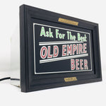 OLD EMPIRE BEER CRYSTAL MANUFACTURING ILLUMINATED SIGN